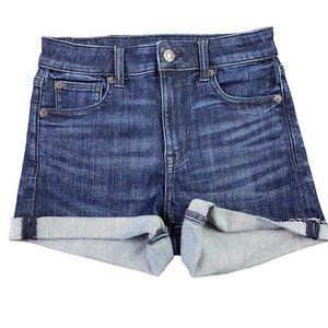 American Eagle Next Level Stretch Super Hi-Rise Shortie Cut Off Shorts Size 0